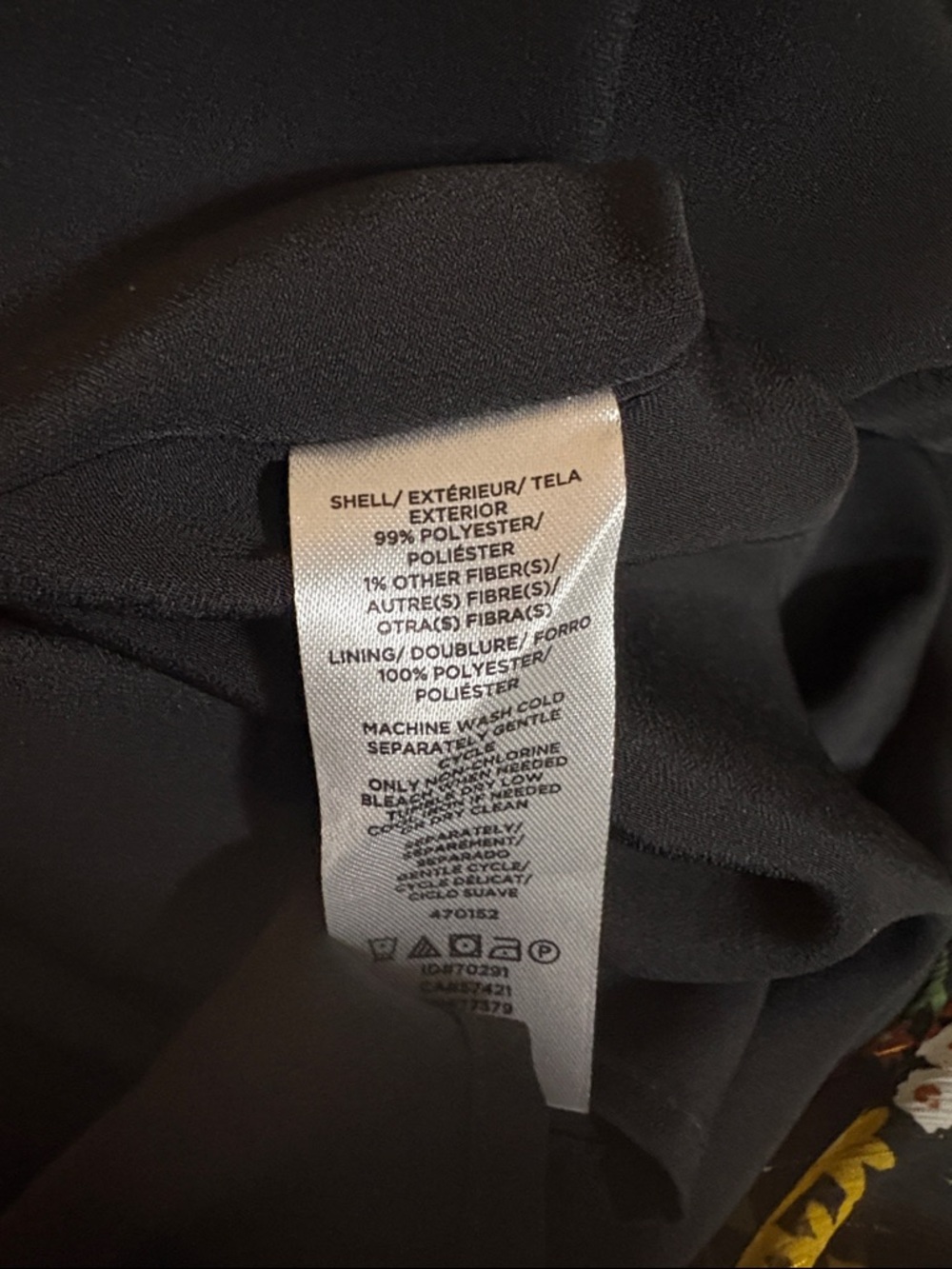 Ann Taylor Factory Floral Midi V-Neck Dress in Black w/ Pink & Yellow, size 8 - Picture 9 of 10